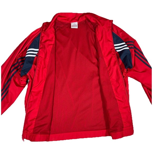 Adidas Climate Proof Red/black Windbreaker Track Jacket Sz 2XL - Picture 4 of 10